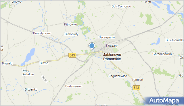 mapa Jabłonowo-Zamek, Jabłonowo-Zamek na mapie Targeo